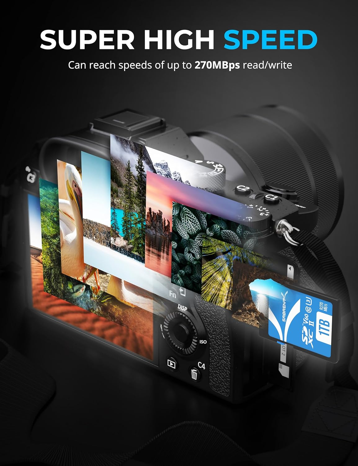 SABRENT Rocket V60 1TB SD UHS-II Memory Card R270Mb/S W170Mb/S (SD-TL60-1TB) image number 5