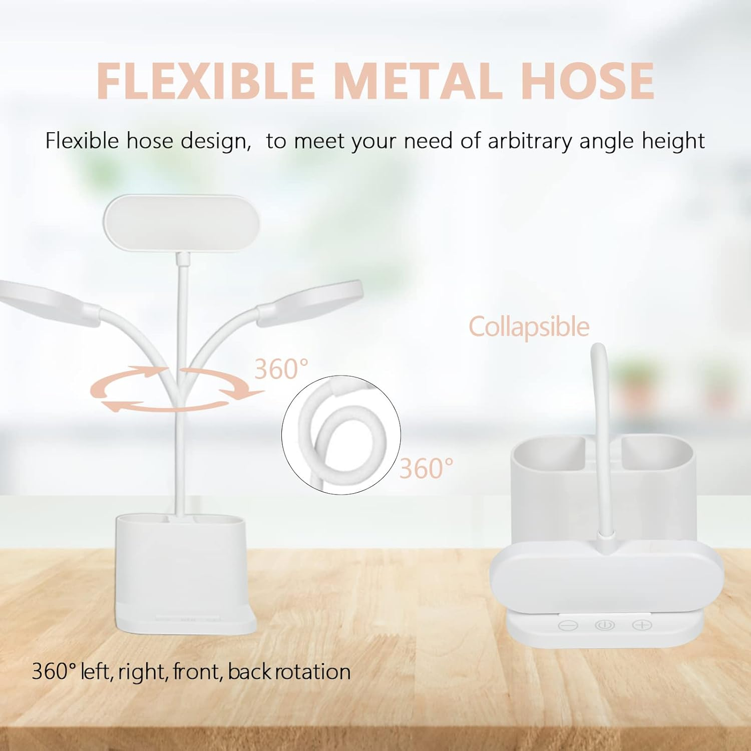 Children'S Desk Lamp, Dimmable Table Lamp, 3 Light Colours and 8 Brightness Levels, Eye-Friendly Bedside Lamp, USB Rechargeable Reading Light, Ideal for Readers, Children, Work, Study. image number 4