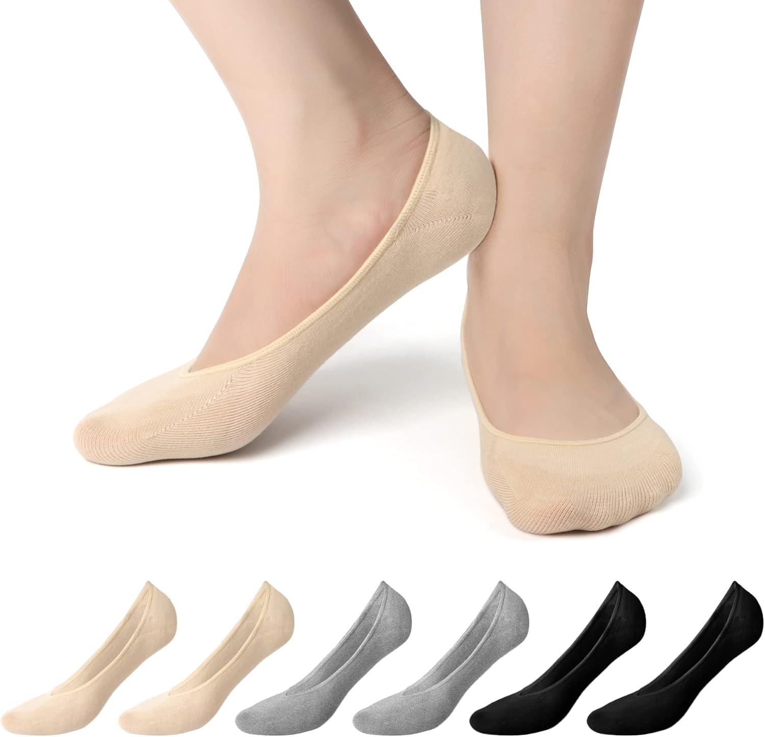 Women'S No Show Socks - Women Liners Socks Low Cut Casual Invisible Socks Thin Non Slip Socks for Sports Flat Boat Line
