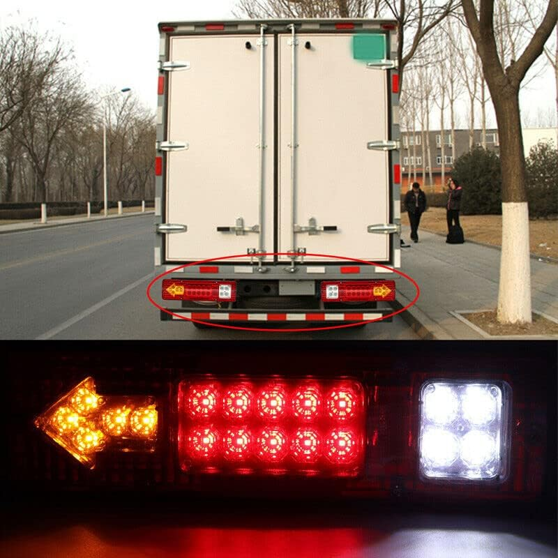 AIMALL 2X LED Tail Lights &ndash; 12V Waterproof IP67, Stop, Reverse, Indicator, 11.8X3.5 Inches for UTE, UTV, Trailer, Caravan, Truck, Boat image number 6