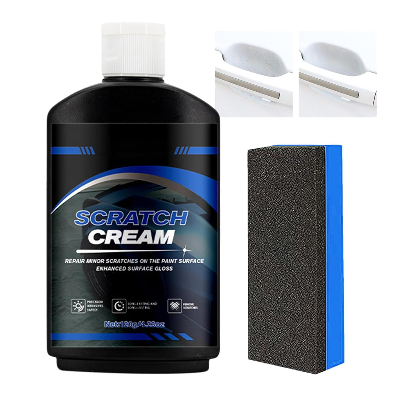 Car Scratch Repair Paste,Auto Scratch Remover Repair Protection | Scratches and Swirl Marks Remover Auto Paint Polishing Wax Paint Shine For image number 5