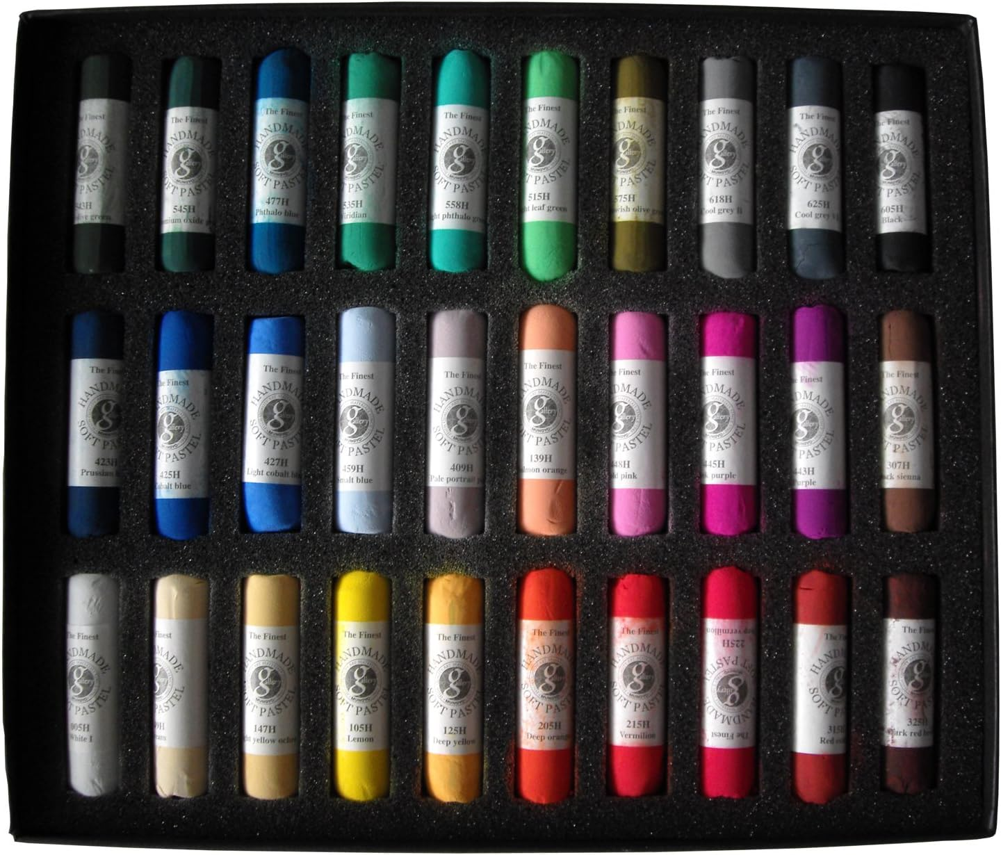 Honsell Gallery Artists' 4400030 Handmade Soft Pastels, Set of 30, Hand-Rolled Pastels in Artist Quality, Soft Consistency image number 3