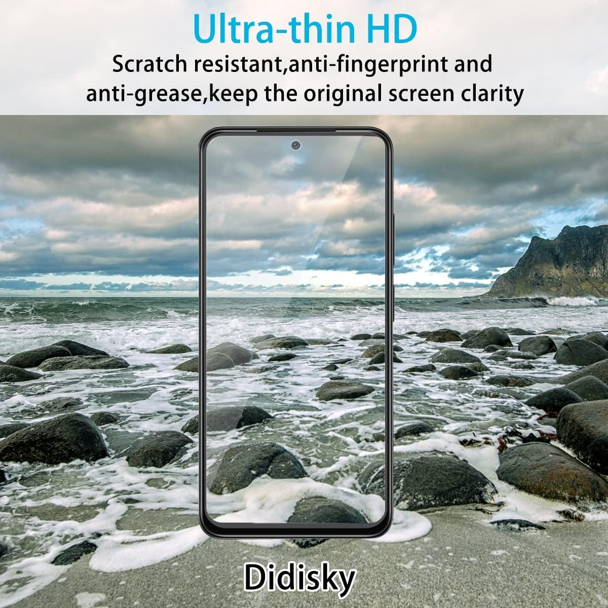 Didisky [2 Pack] Tempered Glass Screen Protector for Xiaomi Redmi Note 11 Pro, anti Scratch, 9H Hardness, No Bubbles, High Definition, Case Friendly, Transparent image number 5
