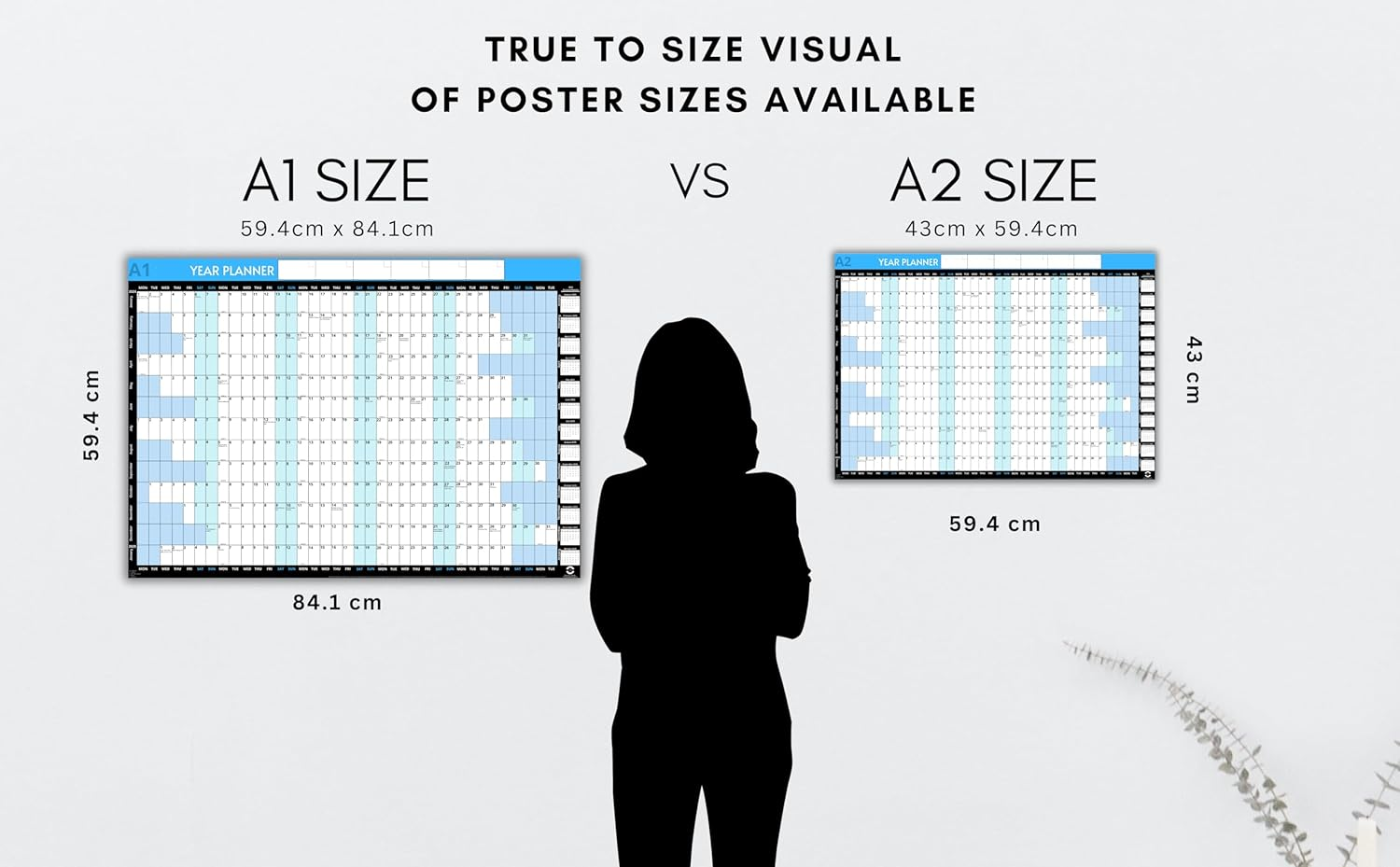 2025 A1 Yearly Wall Planner 2025 Wall Calendar | 59.4 X 84.1Cm | Year Planner 2025 | Runs from Jan 2025 - Jan 2026 with Mini 2026 Calendar | Wall Calendar 2025 Wall Planner | Printed in UK image number 5