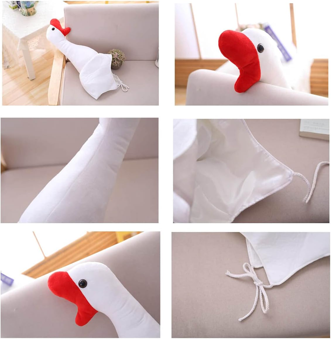 Fesfun Goose Hat Animal Headware Costume Accessories Cap Funny Gift Halloween Easter Party Birthday Christmas Head Cover Mask Headgear Hood Headpiece Clothing Kids Adult Children Women Cosplay image number 2