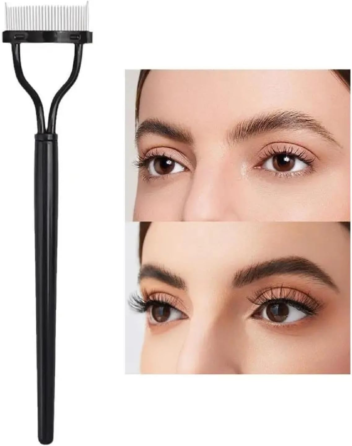 ZUJIACUN Eyelash Comb Lash Separator - Metal Teeth Mascara Brush for Clump-Free Lashes, Portable Design with Protective Cover, Professional & Home Use for Women'S Eye Makeup Tools image number 5