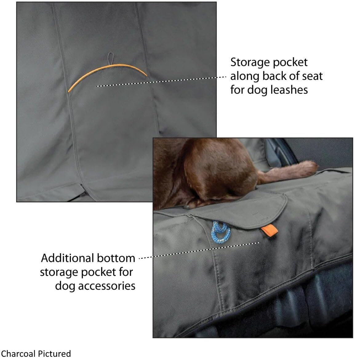 Kurgo Wander Bench Seat Cover, Dog Car Seat Protector, Waterproof & Stain-Resistant, Secure Fit, 140 Cm Wide, Black image number 5