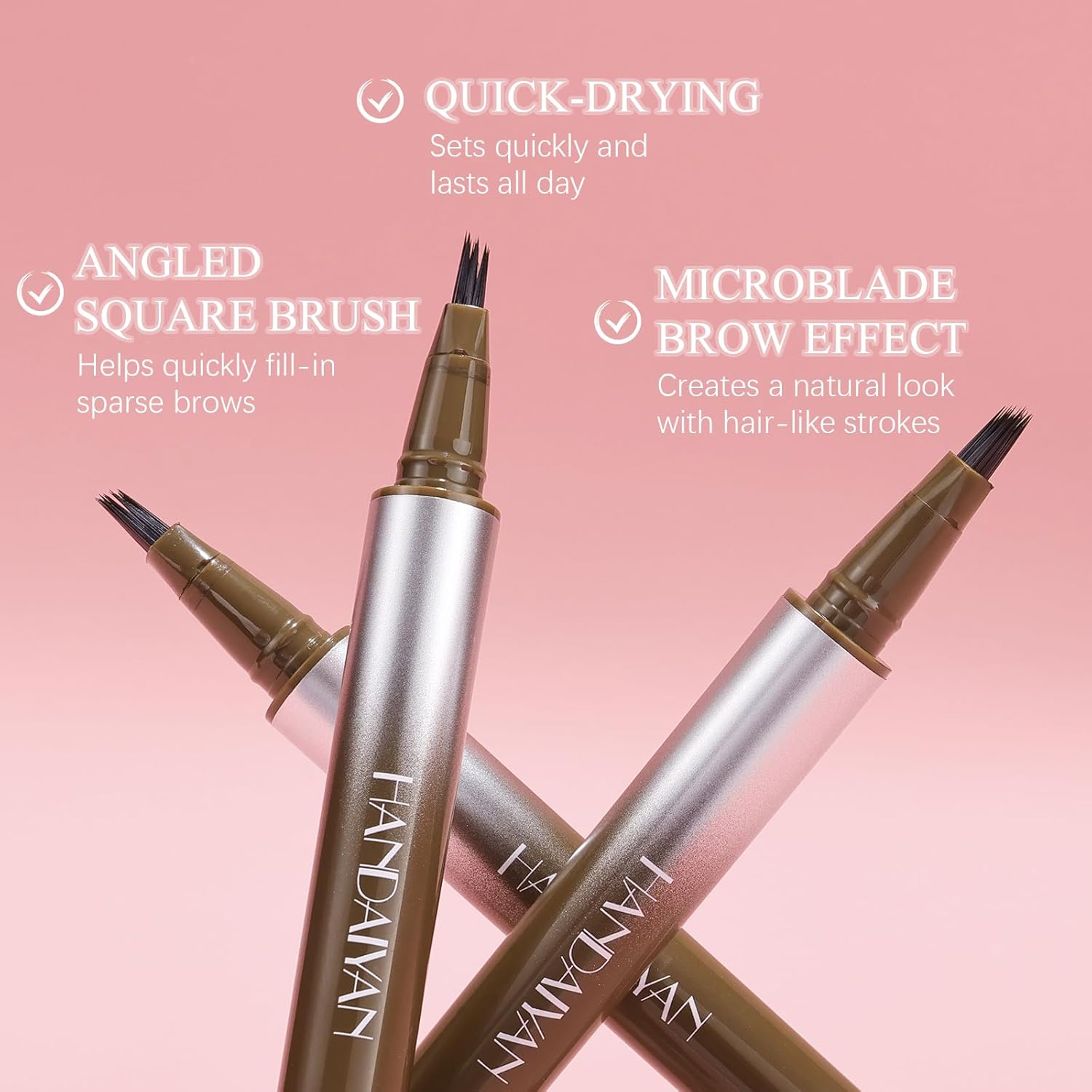 DAGEDA Liquid Eyebrow Pencil, Micro-Fork Tip Applicator Eyebrow Pen, Waterproof Eyebrow Pencils for Women, Natural Looking Wild Eyebrow Long-Lasting Eye Makeup,Taupe image number 5