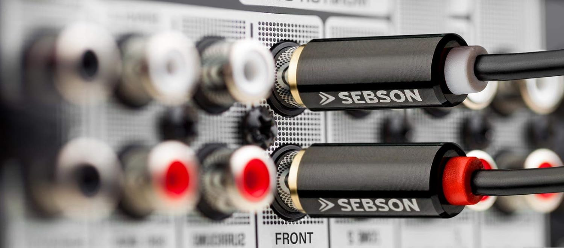 SEBSON RCA Audio Cable 0.5 M, 2 to 2 RCA Male RCA, AUX Audio Cable for Stereos, Amplifiers, Home Cinema and Hifi Systems image number 3