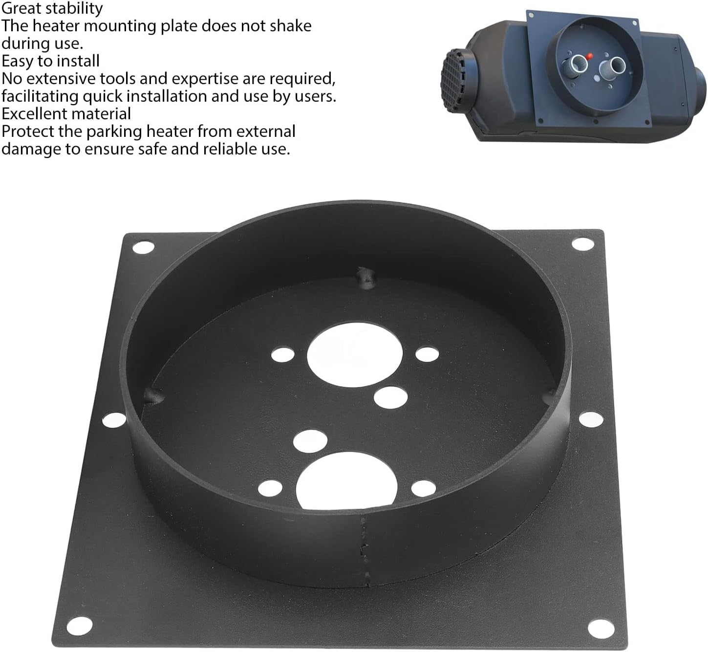 Floor Turret Bracket, Stainless Steel Floor Mount Plate Turret Bracket, Compatible with Eberspacher Airtronic D2 Heater, Webasto Heater, Propex Heaters, Air Parking Heater image number 5