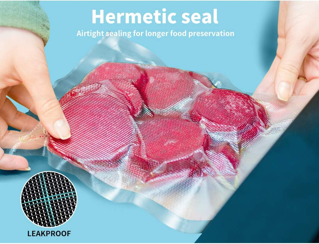 TOQUE 10 Roll Food Vacuum Sealer Bags 6M X 28Cm, 7-Layer Extra Thickness Vacuum Food Sealer Rolls Bags Customise Size, Commercial Grade Vacuum Food Storage Bag for Meal Prep, Sous Vide, Food Saver image number 6