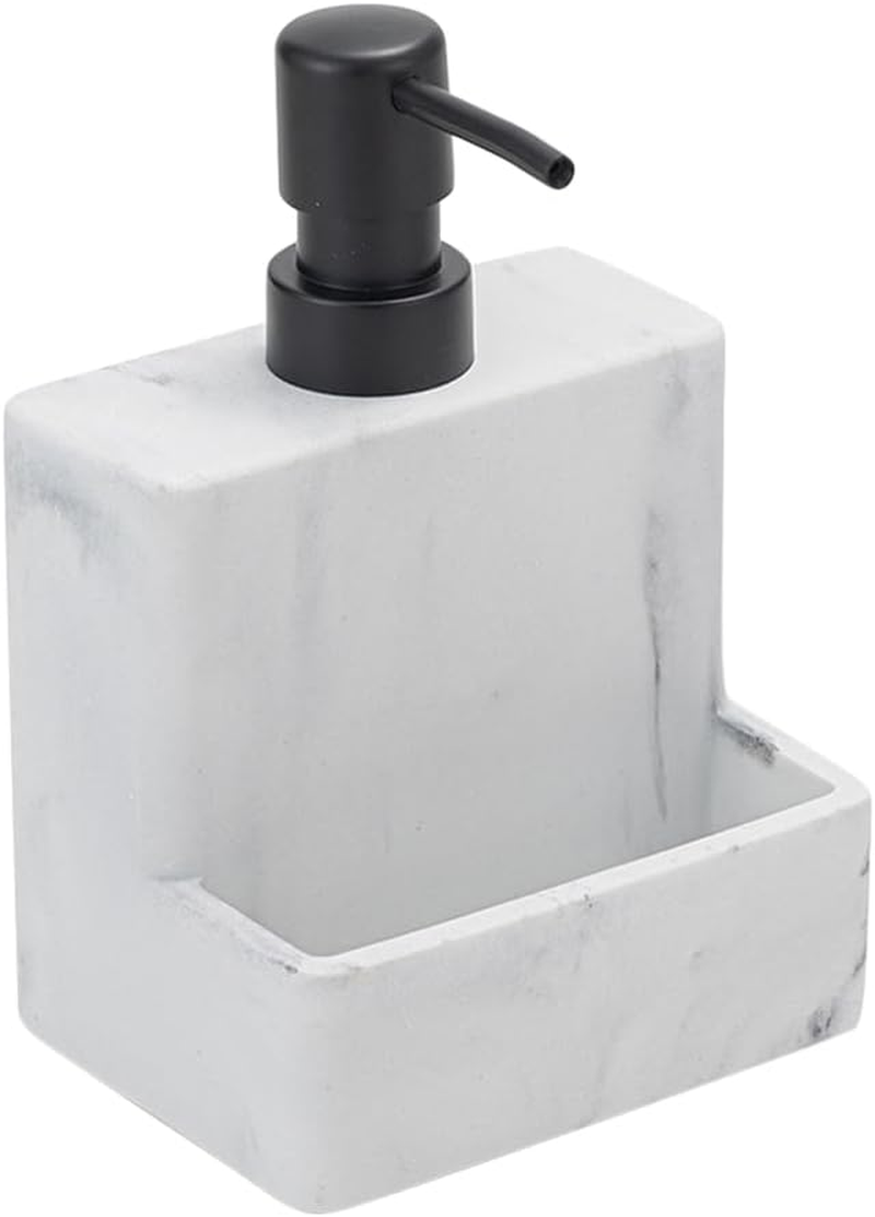 Luxshiny Large Capacity Hand Soap Dispenser with Sponge Holder Refillable Pump Bottle for Bathroom and Kitchen Easy Press Liquid Soap and Lotion Container image number 1