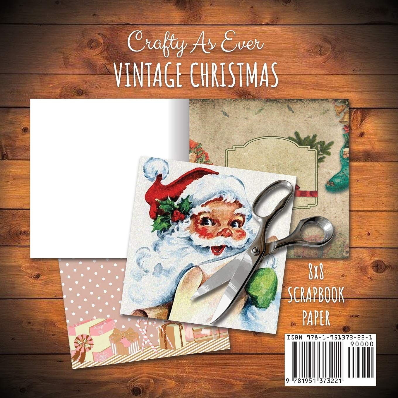 Vintage Christmas Scrapbook Paper Pad 8X8 Scrapbooking Kit for Papercrafts, Cardmaking, DIY Crafts, Holiday Theme, Retro Design image number 1