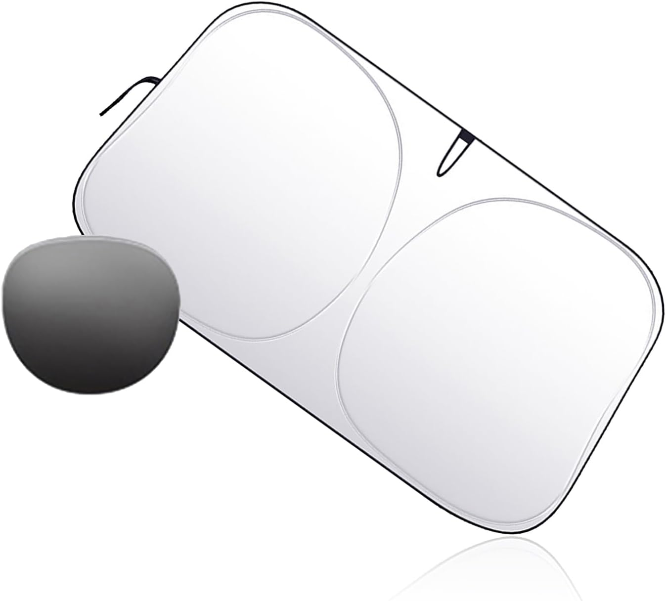 Automotive Windshield Sun Shade with Storage Bag - Keep Car Interior Cool | Universal Fit for Cars, Trucks, Suvs | 57 X 33.4 Inches image number 1