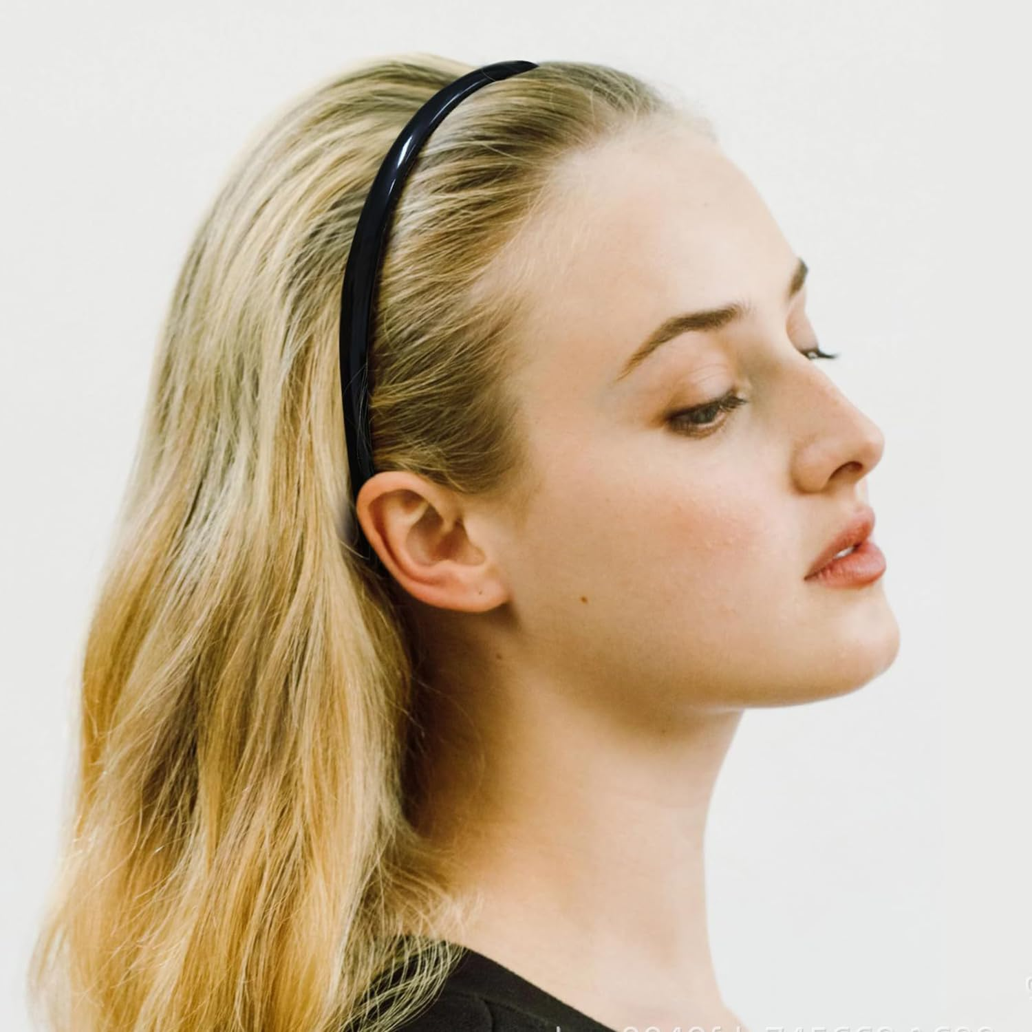 5Pcs Plastic Headband, 8Mm Teeth Comb Headband, Black Non-Slip Hair Hoop, Unisex Sport Fashion Hair Band Accessories for Women and Men image number 2