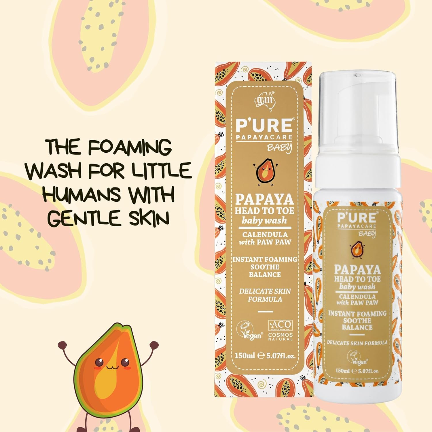 P'URE Papayacare Baby Head to Toe Wash 150 Ml image number 6