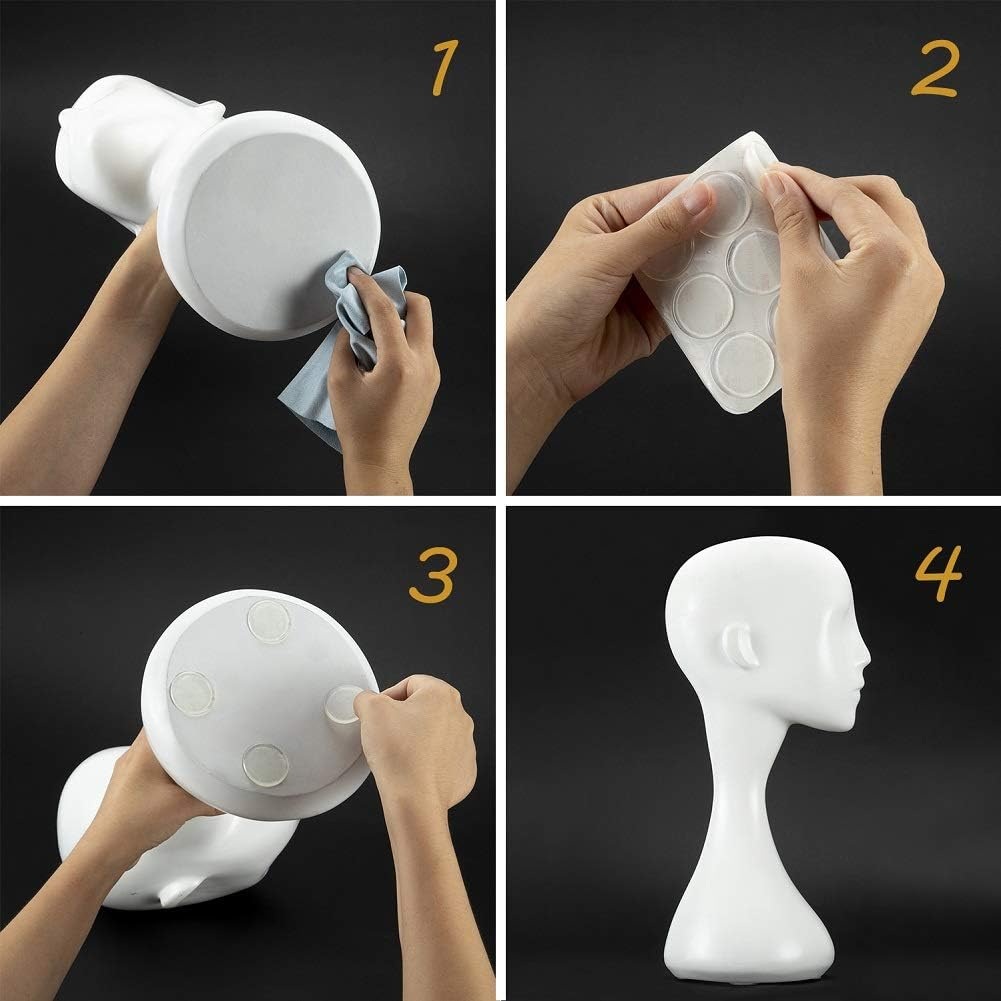 GINOYA 18Pcs Glass Top Bumpers, Silicone Adhesive Furniture Bumpers for Glass Table Door Cabinet Drawers image number 2