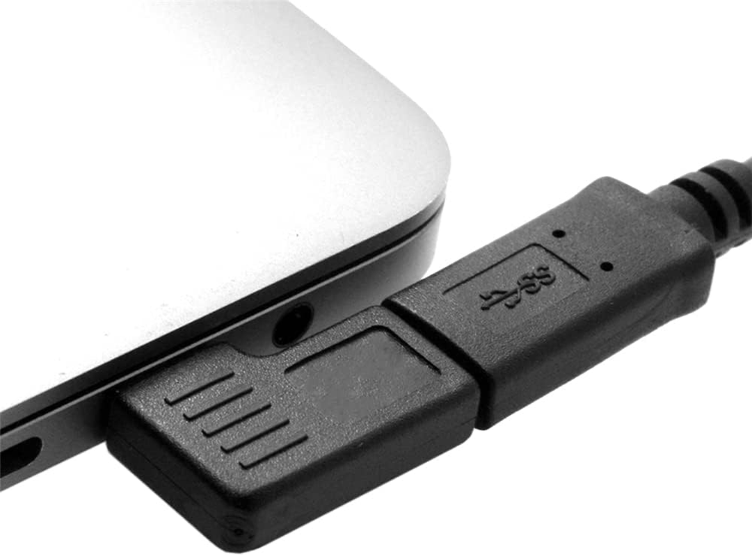 NFHK 90 Degree Right & Left Angled USB 3.1 Type-C Male to Female Extension Adapter for Laptop & Tablet & Mobile Phone