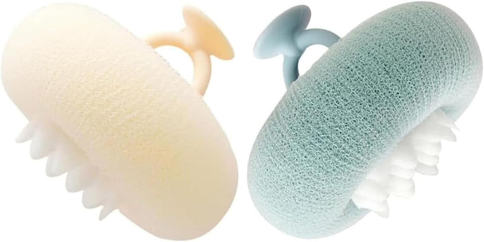 Suction - Cup Bath Sponge - Exfoliating & Massaging Bath Scrubber, anti - Shedding, Imitation Natural Sponge with 3D Honeycomb Structure, Soft & Springy for Effective Scrubbing (Style2-2Pcs) image number 2