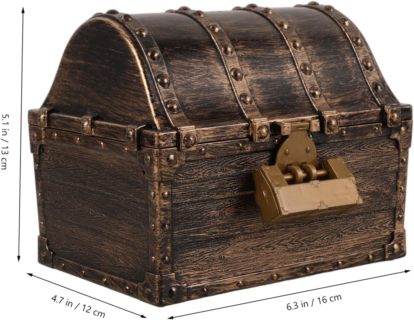 Vaguelly Boys Treasure Chest Decorative Pirate Box Small Jewelry Box Pirate Themed Party Decorations image number 1
