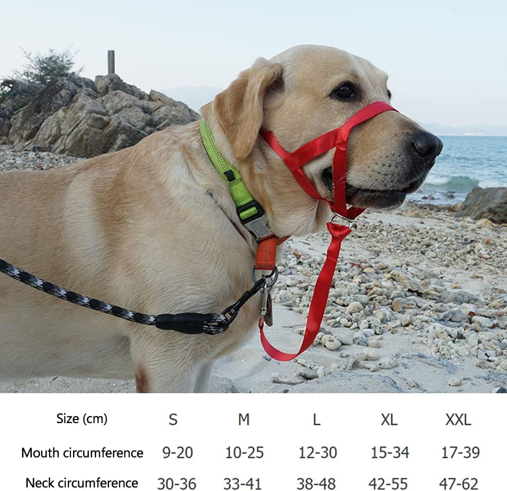 Dog Training Head Collar Halter Stop Pulling Training Tool Harness Strap Leader Purple S - Black L image number 7