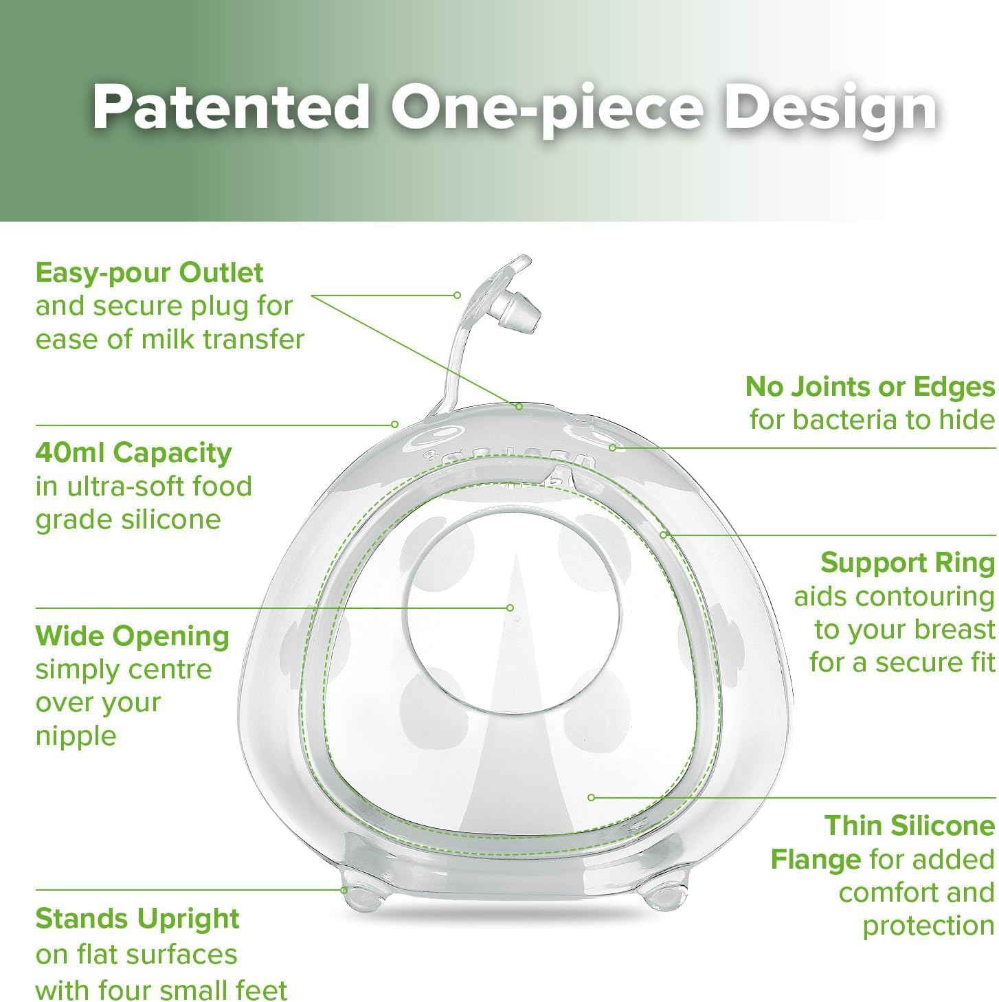 Haakaa Ladybug Milk Collector, Breast Shells Nursing Cup, Silicone Breast Milk Collector, Milk Savers for Breastfeeding, Nipple Shells Protect Sore Nipples Extra-Soft and Reusable (1 Pack, 40Ml) image number 2