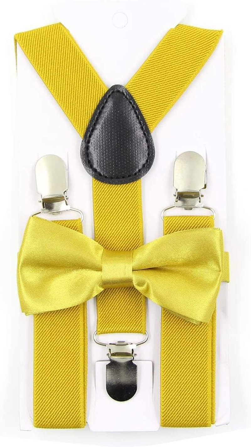 Children Kids Baby Elastic Suspenders Belt Bow Tie Set Boys Girls Bowtie Braces Ac4752 image number 1