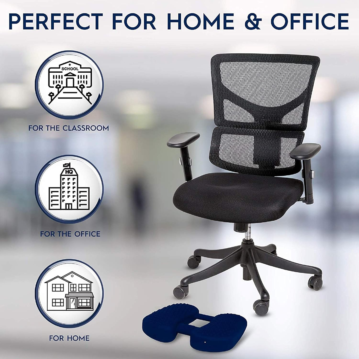 Bouncy Bands Wiggle Feet (Dark Blue) - Fidget Tool - Fidget Toy - Sensory-Motor Aids - Focus - All Ages image number 3