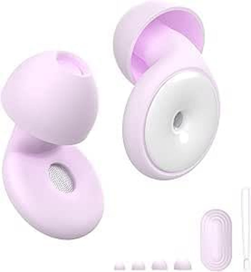 Ear Plugs for Sleeping Noise Reduction, 30Db Ear Plugs for Hearing Protection, Silicone Soft Reusable Earplugs for Sleep, Concert, Focus with Case & 4 Pair Eartips image number 6