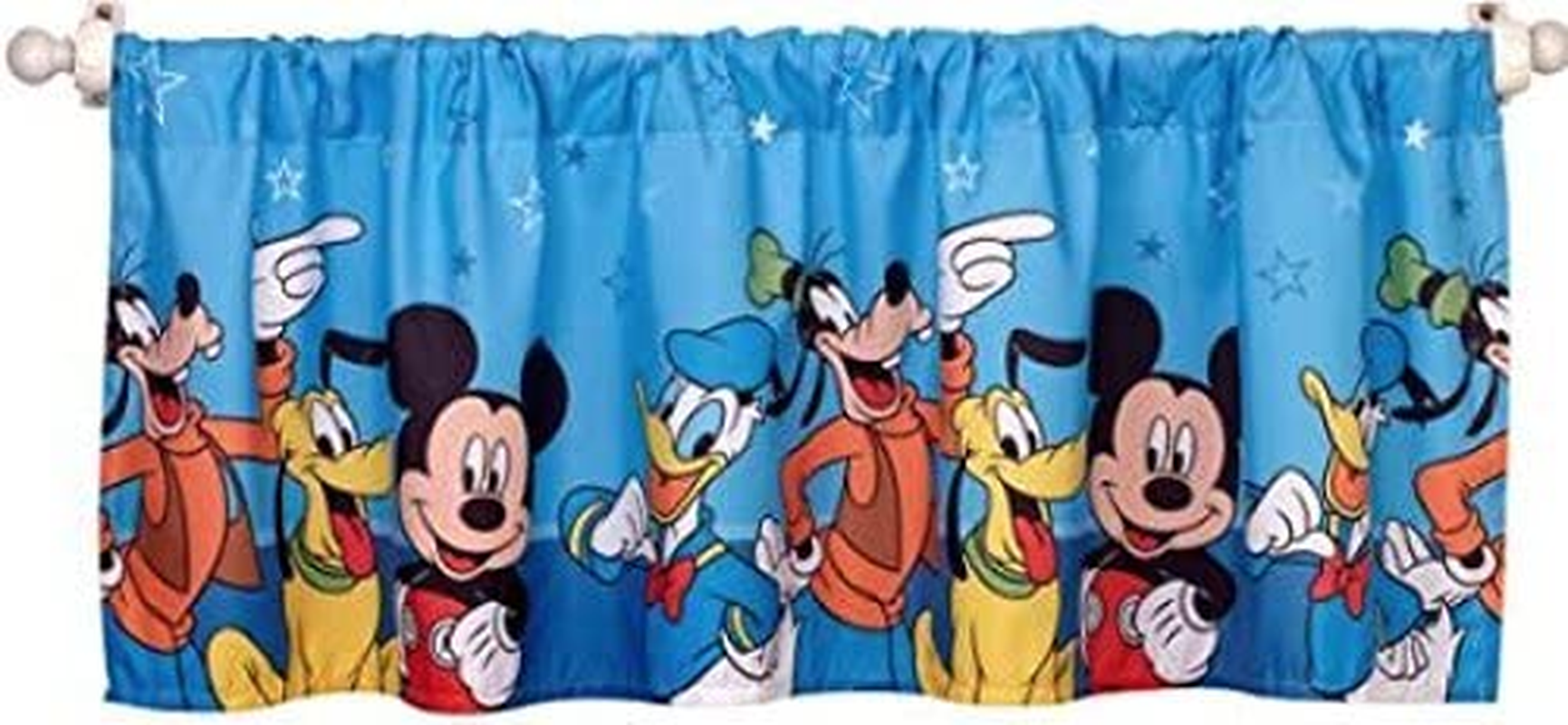 Disney Mickey Mouse Playground Pals Window Valance, Blue 50" X 16" image number 2