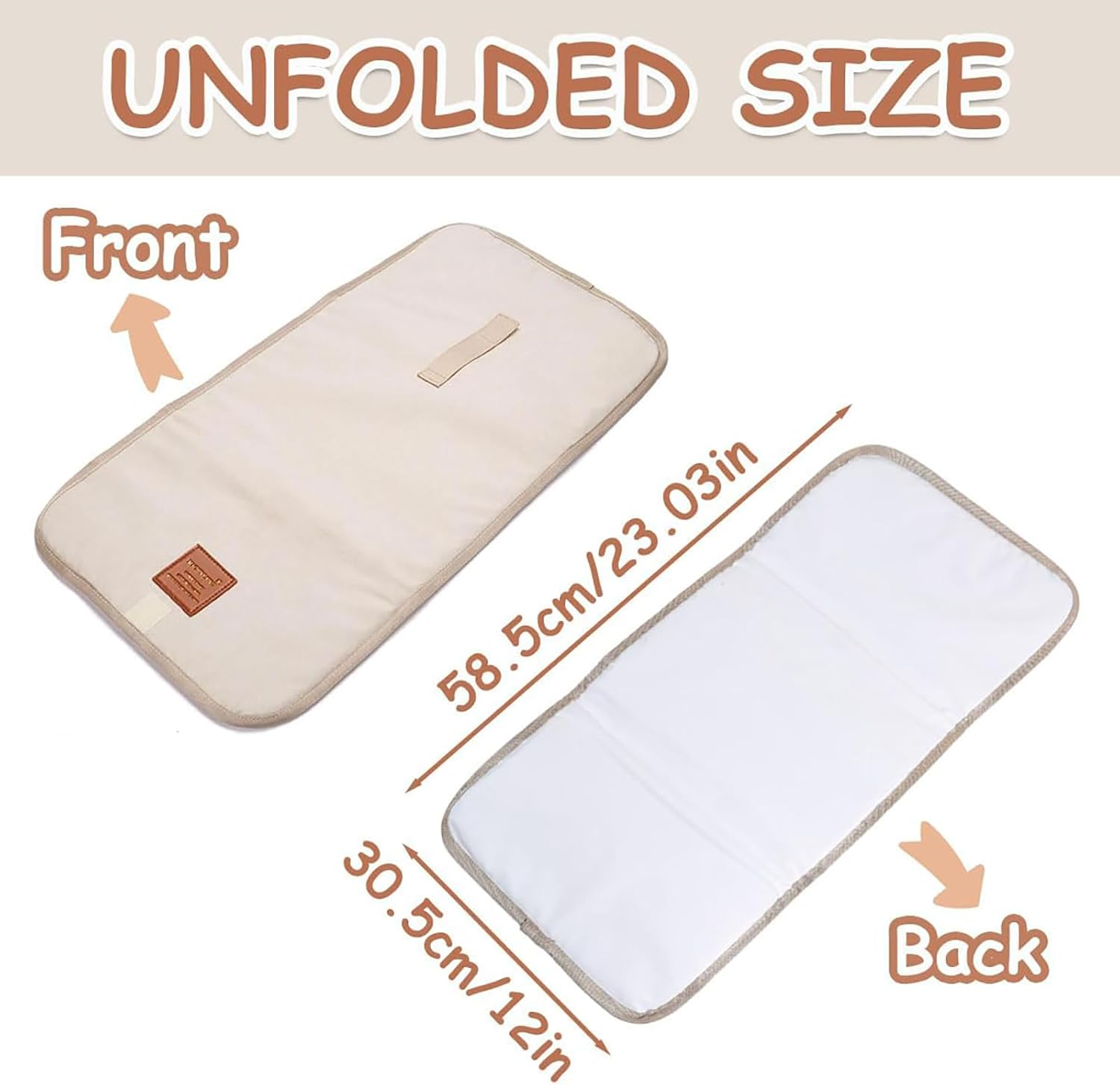 Baby Change Mat, Baby Changing Mat Waterproof, Baby Change Pad for Foldable Travel, Portable Change Mat for Washable, Wipeable, Nappy Change Mat for Home Travel outside ﻿ image number 3