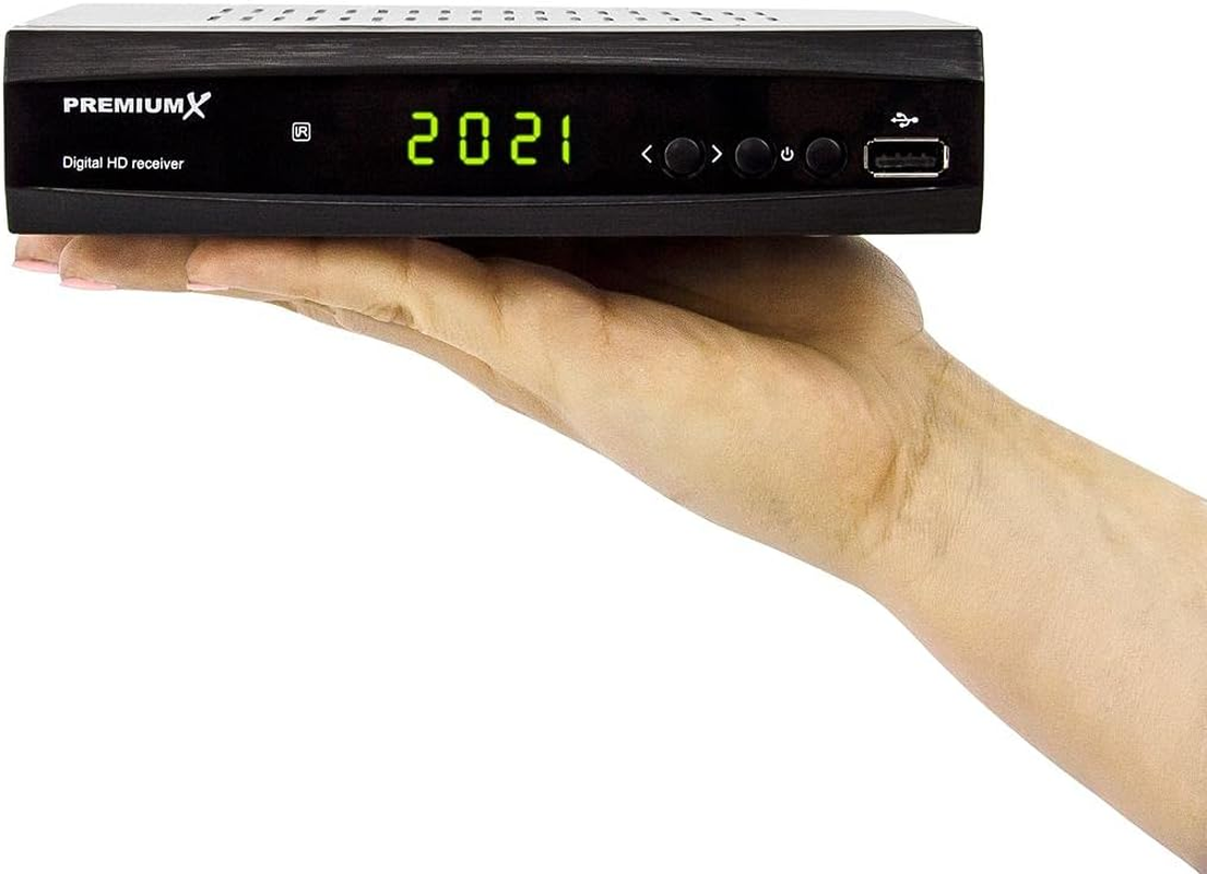 Premiumx Satellite Receiver HD 521 FTA Digital SAT TV Receiver DVB-S2 Fullhd HDMI SCART 2X USB Multimedia Player 12V External Power Supply image number 4