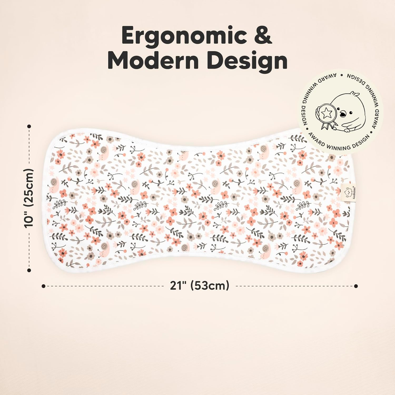 5-Pack Organic Burp Cloths for Baby Boys and Girls - Ultra Absorbent Burping Cloth, Burp Clothes, Newborn Towel - Milk Spit up Rags - Burpy Cloth Bib for Unisex, Boy, Girl (Sweet Charm)