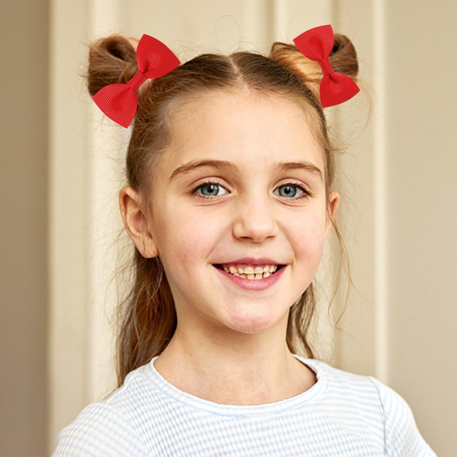 25 Red Bows Rubber Bands Hair Loops Elastic Hair Bands Women'S Hair Accessories Suitable for Daily Hair Ties image number 2