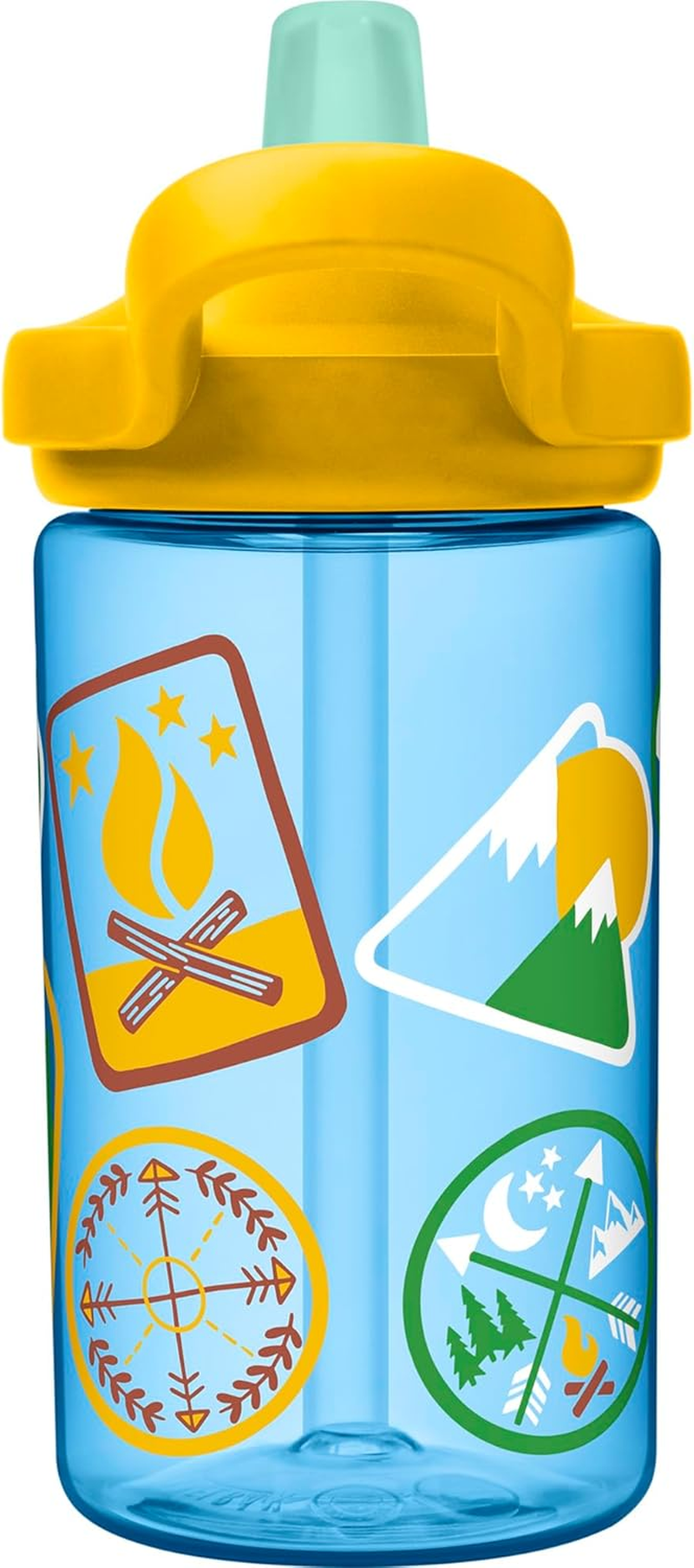 Camelbak Kid'S Eddy+ Water Bottle, Explorer Patches, 0.4 Litre Capacity image number 1