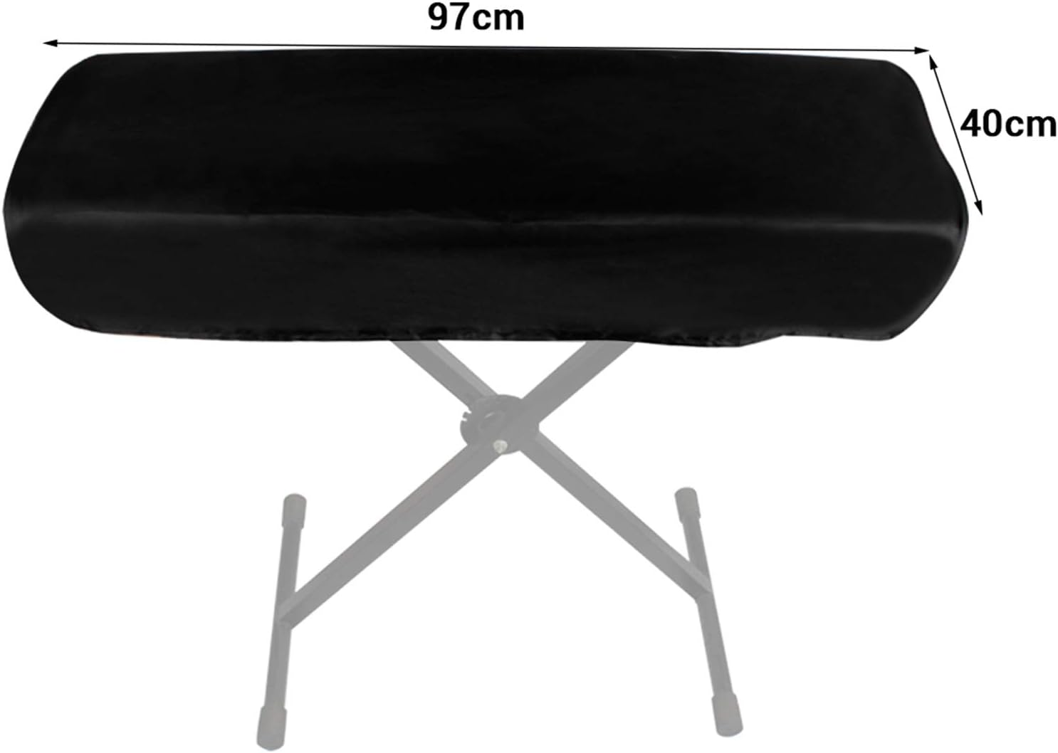 RAYWE 61-Key Piano Keyboard Dust Cover Water-Resistant Canvas Material Foldable Black Electronic Piano Accessories image number 1