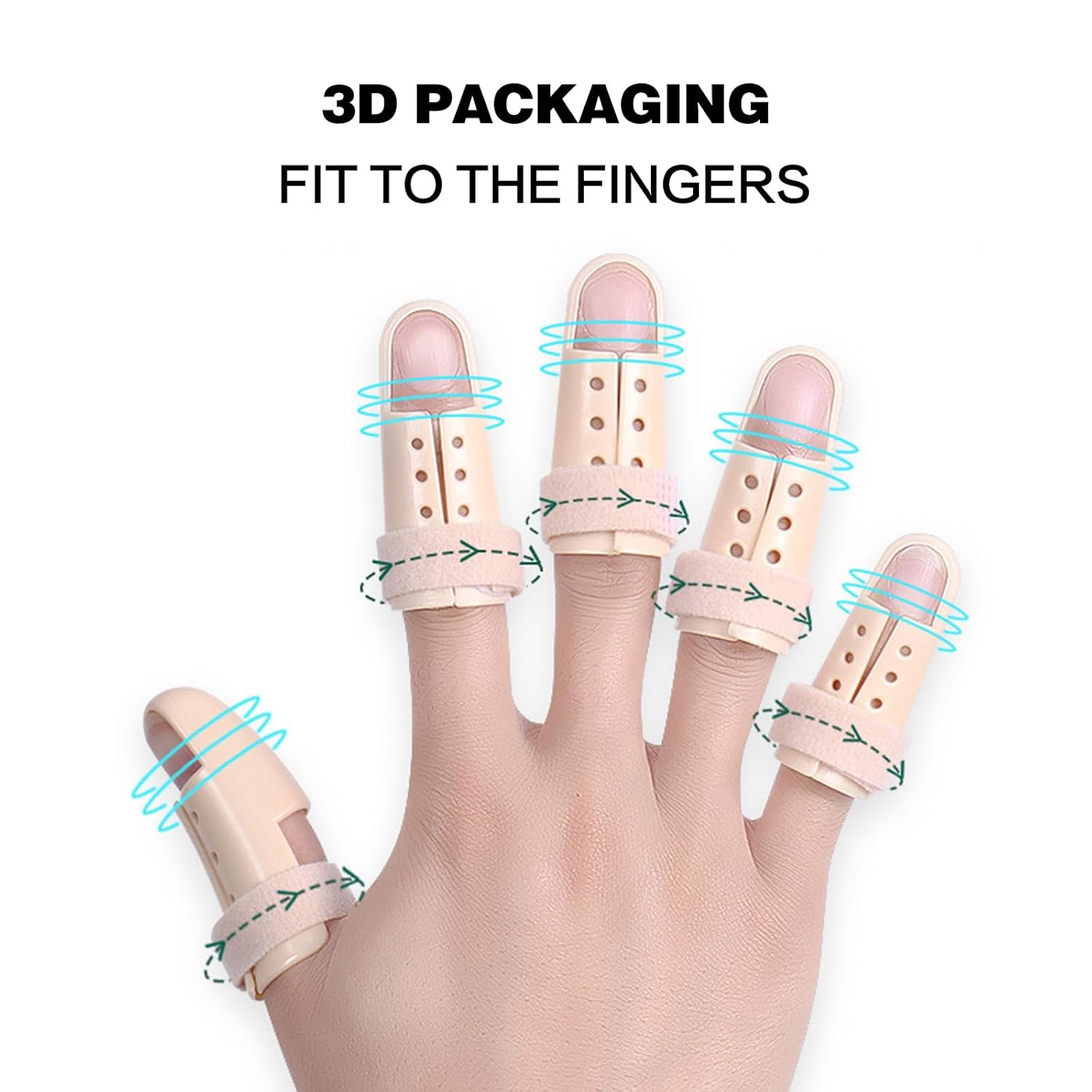 3Pcs Splint for Pinky,Plastic Mallet Dip Finger Support, Support Brace, Immobilizer Joint Protection Injury,3-Size Pack Mallet Finger Brace. image number 4