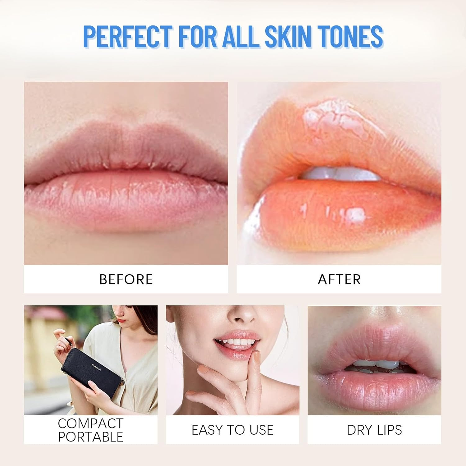 Color Changing Lipstick, Moisturizing Ph Lip Balm with Glossy Shine, Hydrating and Long-Lasting Lip Color, Non-Sticky Transferproof Lip Gloss for All Skin Tones (1Pcs) image number 4