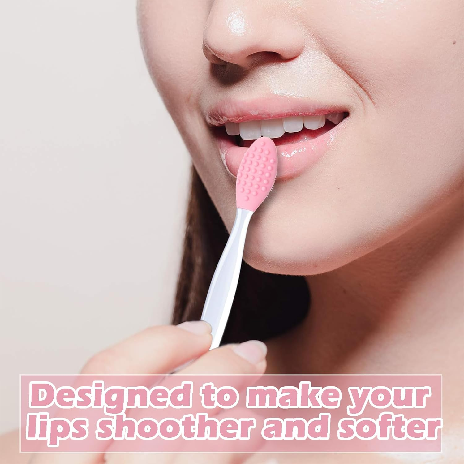 Treayes 4 Pack Lip Scrub and Exfoliator - Brushpore Scrubber and Face Scrubber, Double-Sided Soft Silicone Brush for Fuller Lip Appearance and Facial Cleansing image number 4