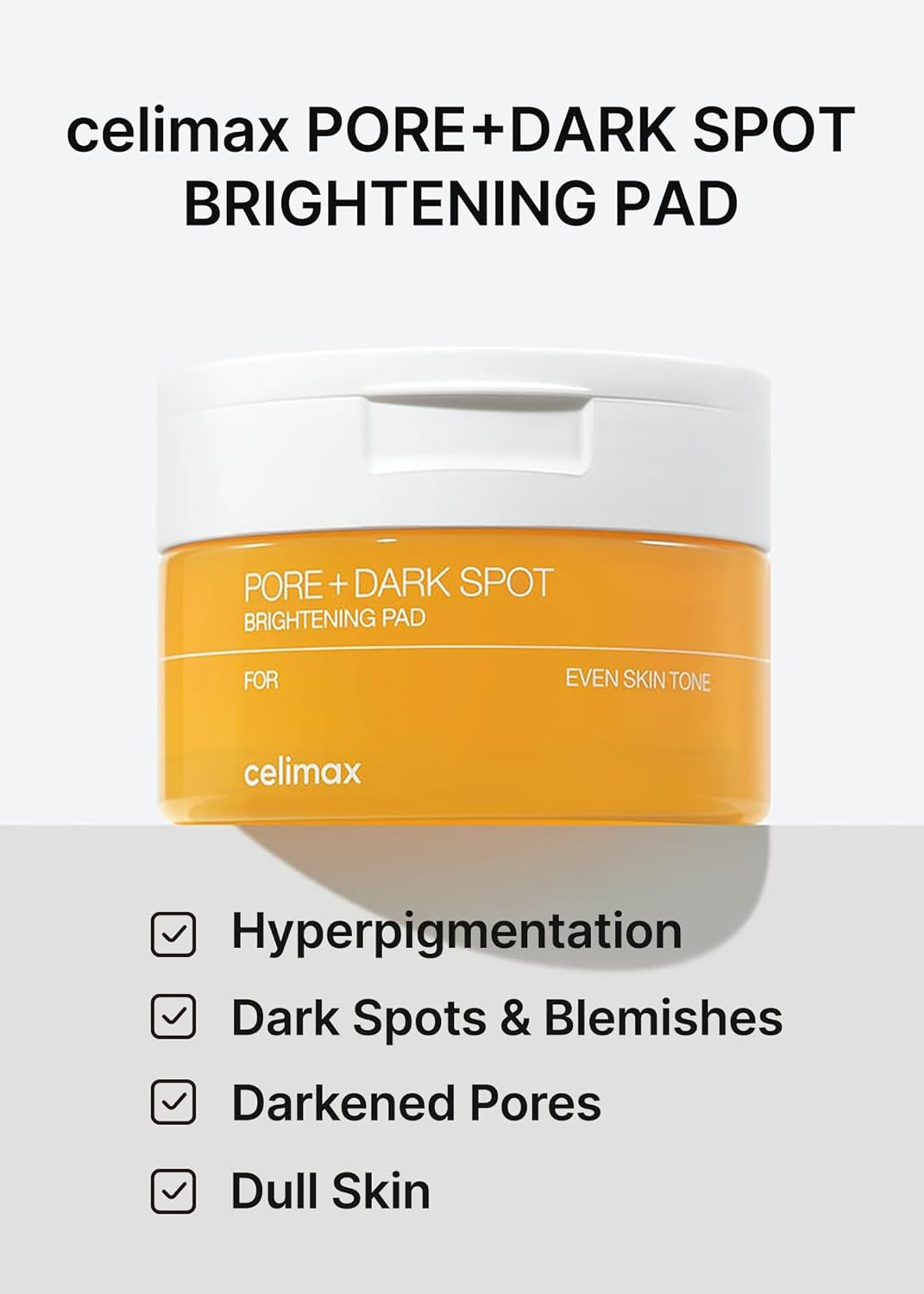Celimax Pore + Dark Spot Brightening Pad, Exfoliating Treatment, Even Skin Tone (40 Pads) image number 6