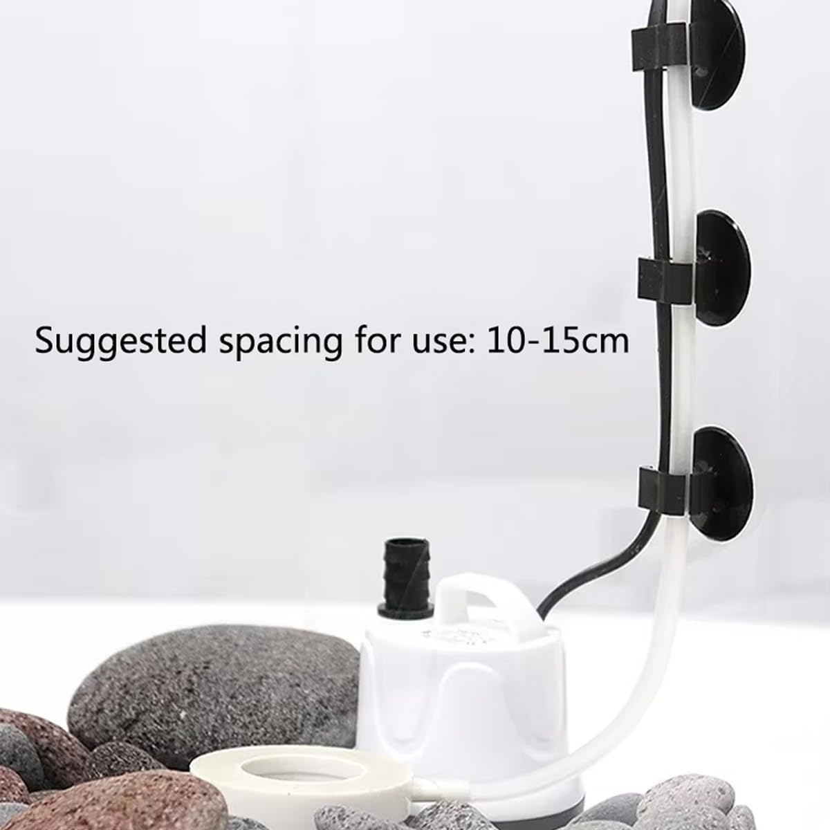 AIMALL 10 PCS Aquarium Suction Cup Pipe Holder, Double Buckle Wire Clip for Fish Tank Oxygen and Water Pipes, Durable Silicone Suction Mount for Turtle Tank and Cable Management image number 1