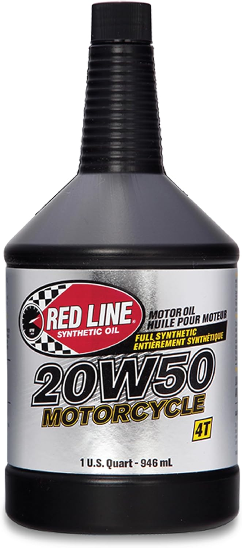 Red Line RED42504 20W-50 Motorcycle Oil - 1 Quart Bottle