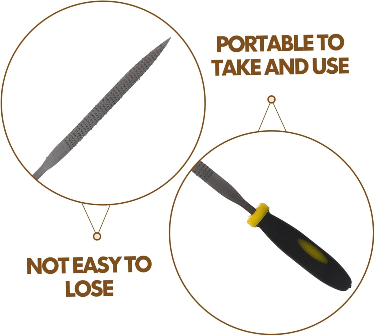 Mini Wood Rasp File Set 6Pcs 140X3Mm Wood Rasp Tool with Comfortable Grip Handles for Precision Woodworking and Crafting image number 6