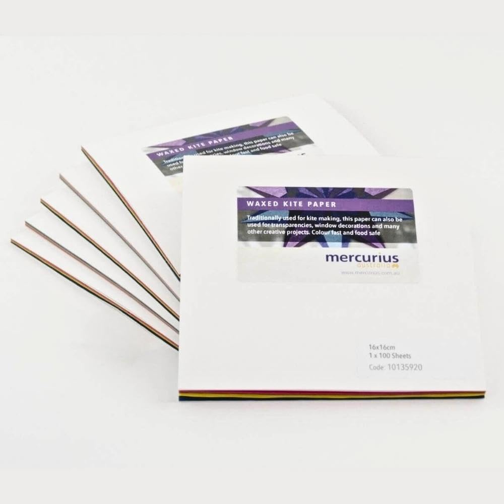 Mercurius Glassen Wax-Like Kite Paper, Multicolor, 16 X 16 Cm Size (100 Sheets) image number 3