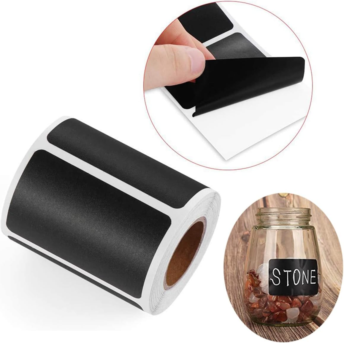 120Pcs Chalkboard Labels Stickers Removable Waterproof Blackboard Sticker Label for Jars Glass Bottle Kids (Round) image number 4