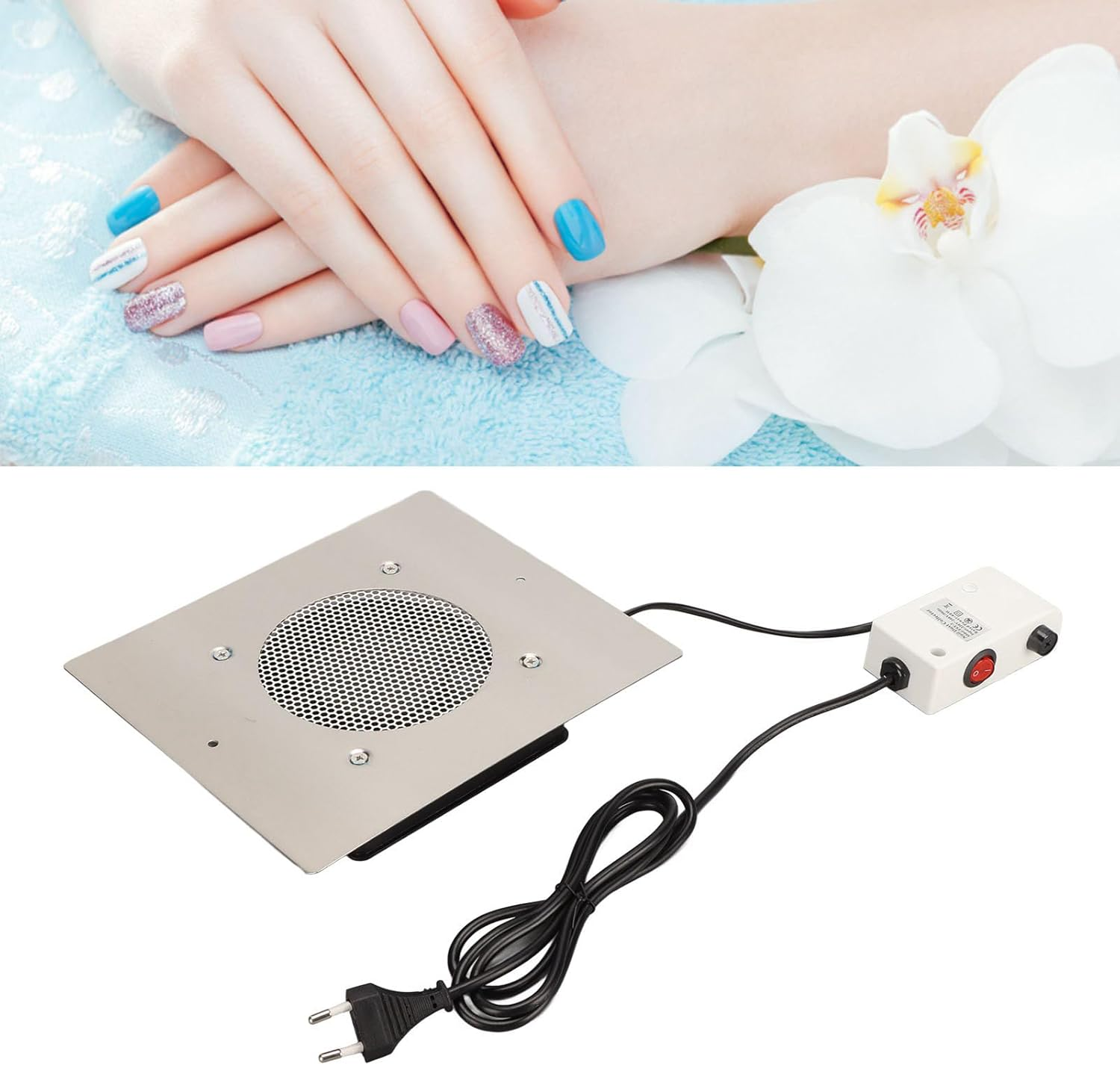 Dust Extraction for Nails, Absorbent Table Suction Nail Vacuum Cleaner for Nail Studio, Quiet Nails Vacuum Cleaner for Installation, for Manicure Nail Design image number 6