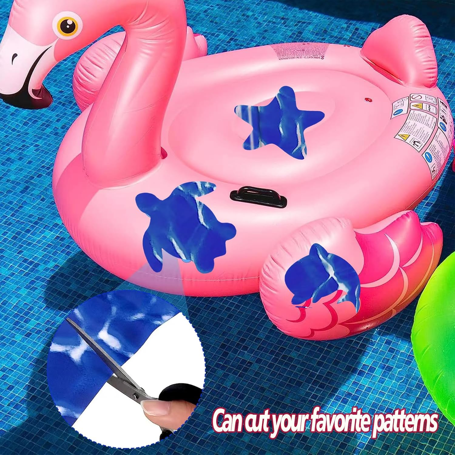 CHEUNGHAO Vinyl Pool Liner Patch Self-Adhesive PVC Repair Patch Rectangle Pool Repair Patch for Swimming Pools Inflatable Boat(Blue,12 X 40 Inch) image number 2