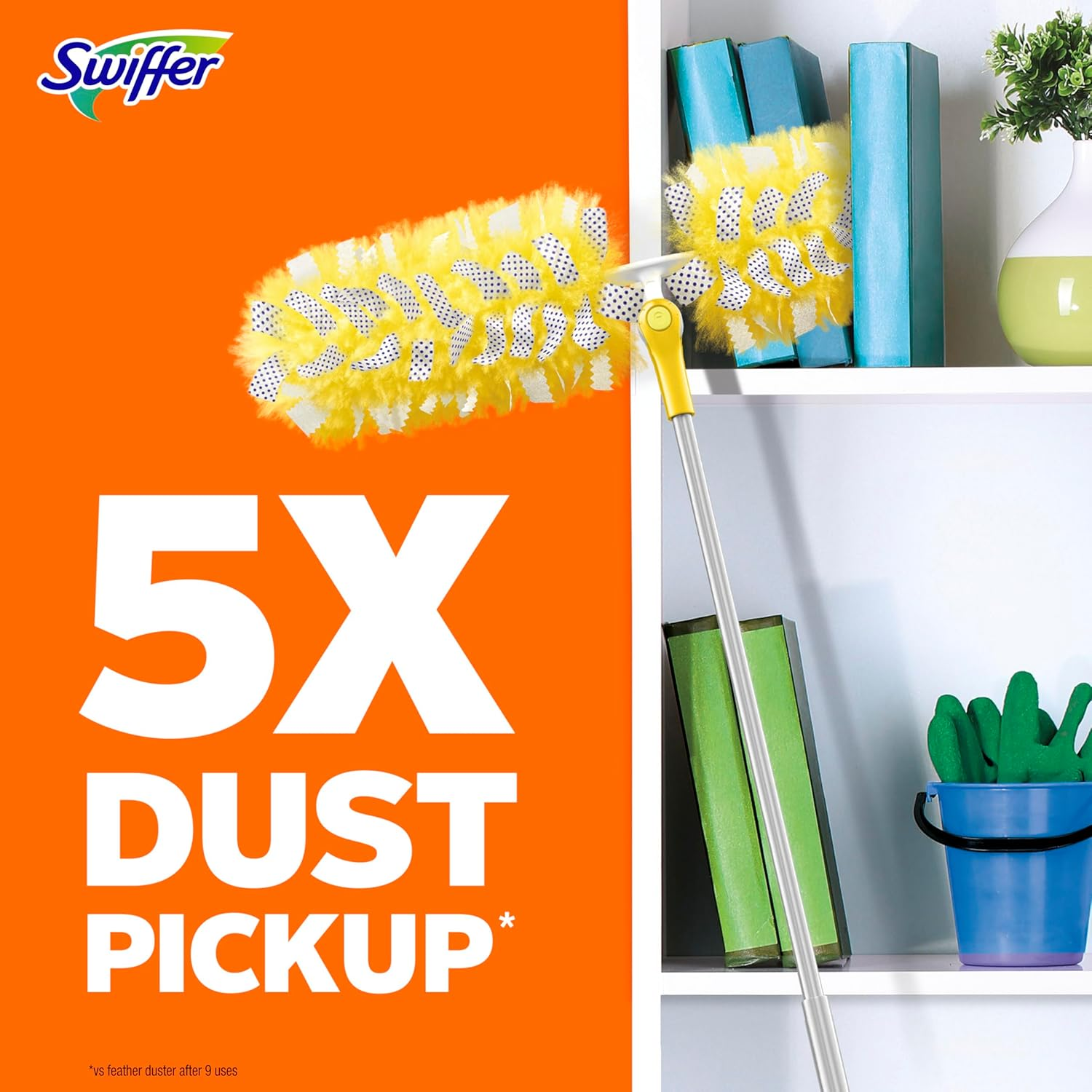 Swiffer Duster Kit with 6 Ft Super Extendable Handle, Heavy Duty Starter Kit with 8 Refills image number 4