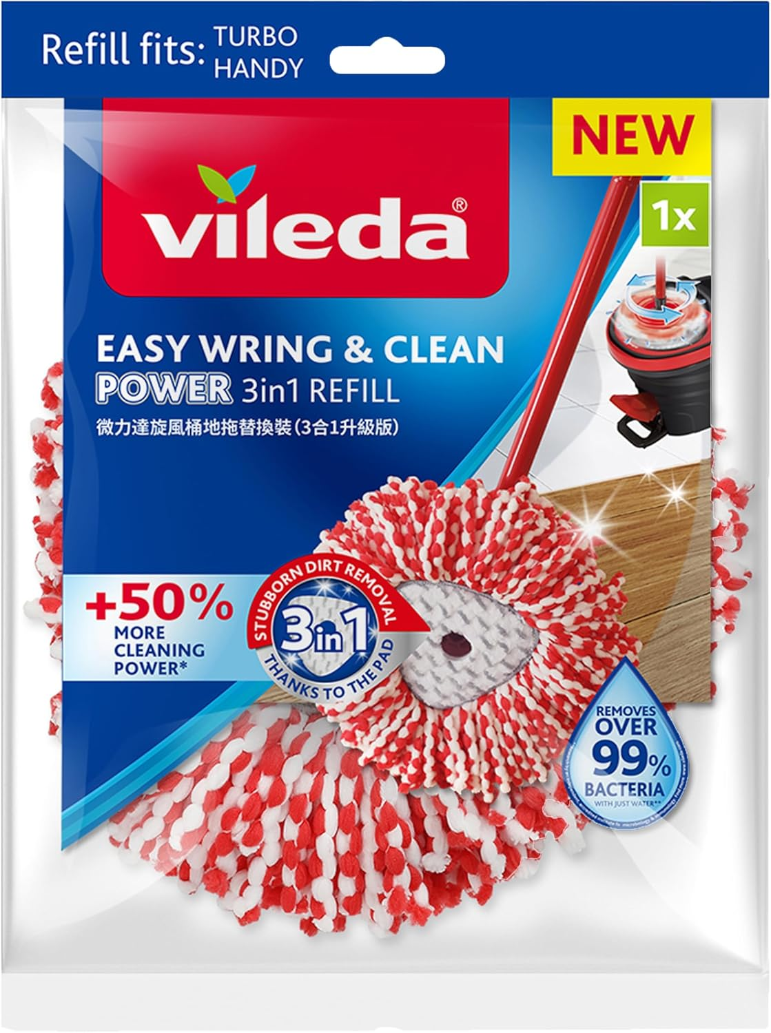 Vileda Easy Wring & Clean Power 3In1 Refill image number 4