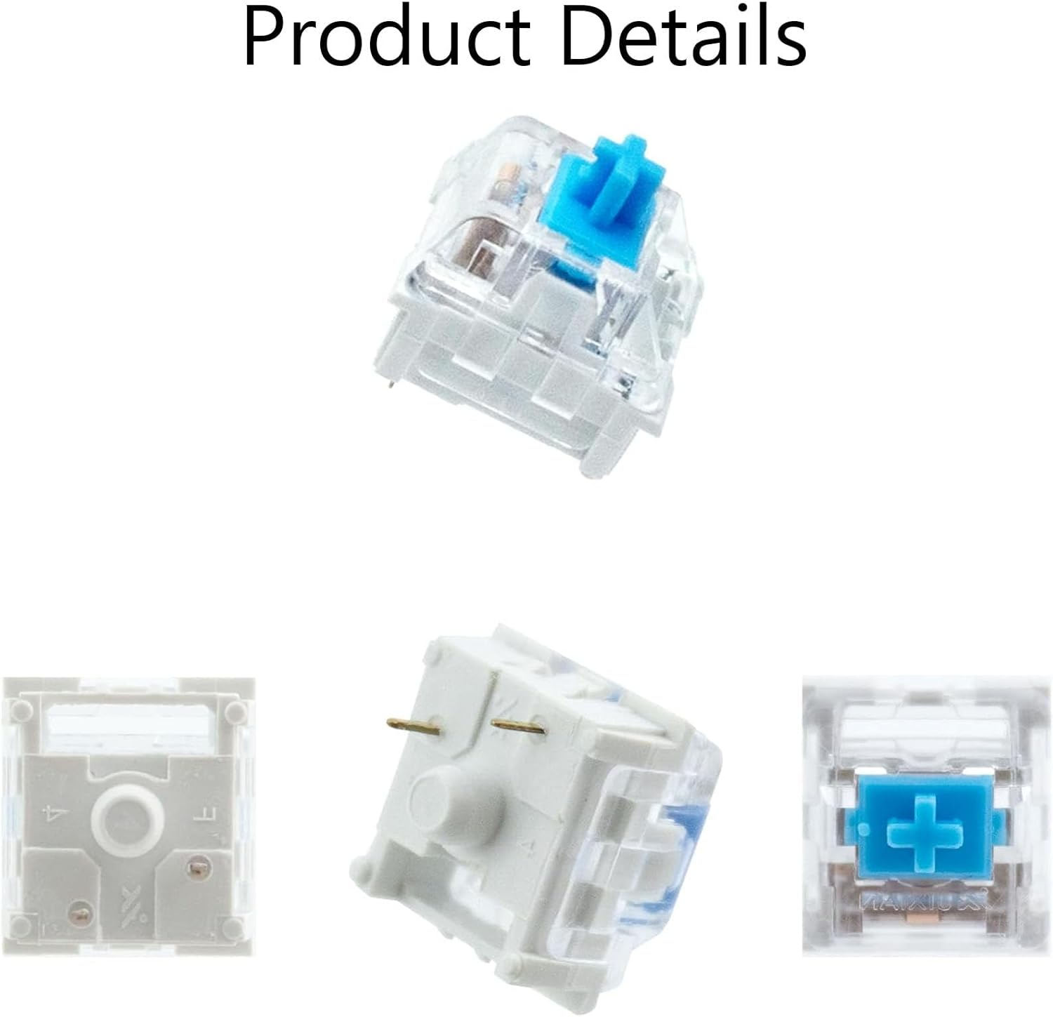 20 PCS Blue Switch Replacement 3 PIN Blue Mechanical Keyboard Dustproof Keyboard Switch, Switches Clicky Accurate Typing for Mechanical Gaming Keyboard image number 1